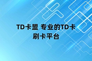 TD卡盟 专业的TD卡刷卡平台