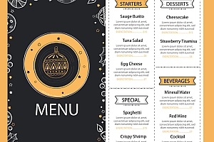 网站制作免费模板-在线菜单设计菜单模板在线彩色打印